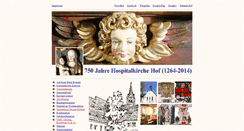 Desktop Screenshot of hospitalkirche-hof.de